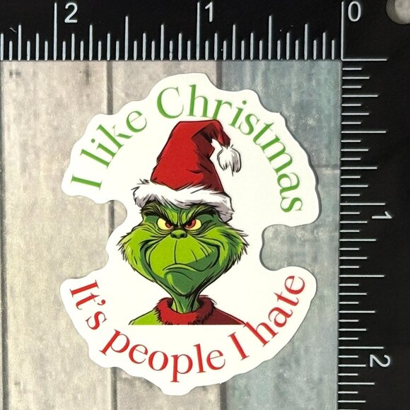 🌀10/$10🌀 Mean One Grinch Christmas Reusable Waterproof Vinyl Sticker - Picture 1 of 1